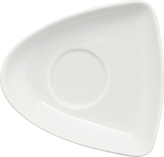 White Asymmetric Saucer 4.7" x 4.5" x 0.9" Enjoy by Bauscher