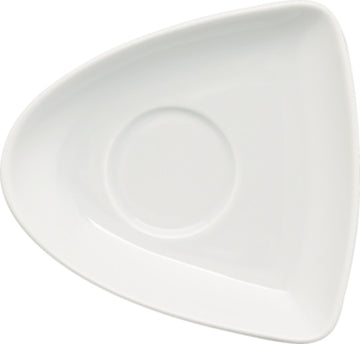 White Asymmetric Saucer 4.7" x 4.5" x 0.9" Enjoy by Bauscher