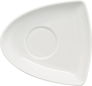 White Asymmetric Saucer 5.9" x 5.6" x 0.9" Enjoy by Bauscher
