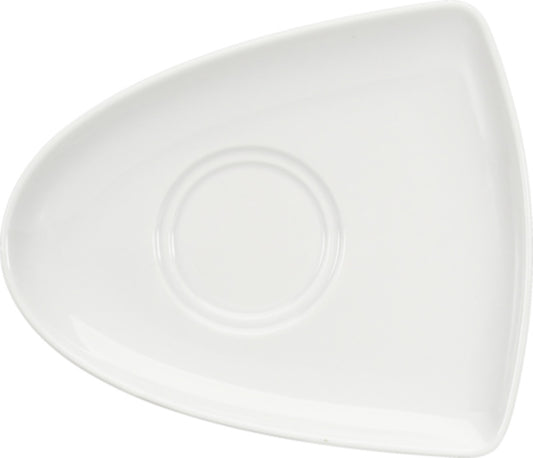 White Asymmetric Saucer 6.9" x 5.9" x 0.9" Enjoy by Bauscher