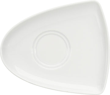 White Asymmetric Saucer 6.9" x 5.9" x 0.9" Enjoy by Bauscher