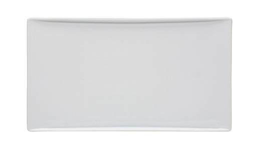 White Rectangular Platter 14.1" x 7.8" x 1.4" Emotion by Bauscher
