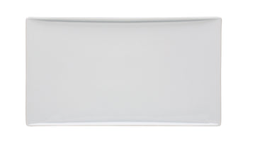 White Rectangular Platter 14.1" x 7.8" x 1.4" Emotion by Bauscher