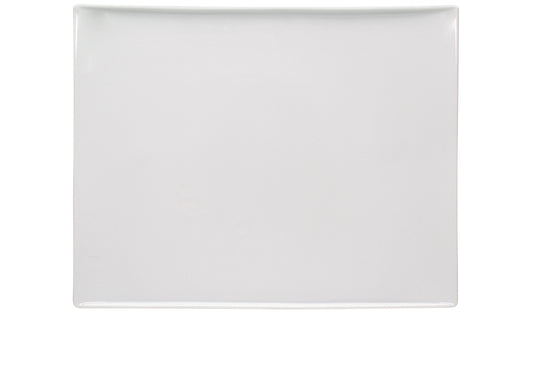 White Rectangular Platter 15.9" x 12.6" x 1.4" Emotion by Bauscher