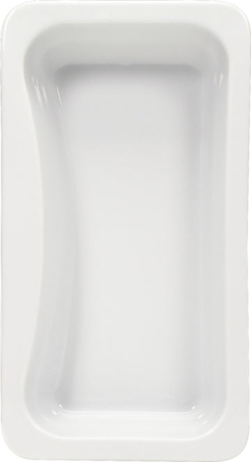 White Gastronorm Tray 12.8" x 6.9" x 2.6" 59.2 oz Buffet by Bauscher