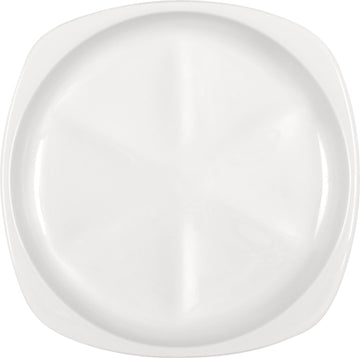 White Flat Angular Plate 8.9" x 8.9" x 1" Bauhaus & B1100 by Bauscher