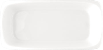 White Rectangular Dish 8" x 3.9" x 1.4" 12.9 oz Modulus by Bauscher