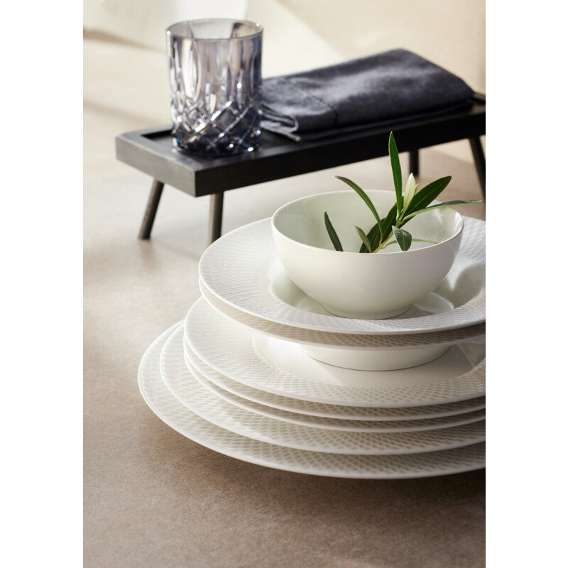 Plate flat round with rim relief 11.2in Purity Reflections by Bauscher