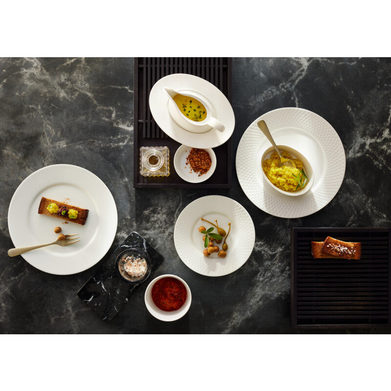 Plate flat round with rim relief 8.9in Purity Reflections by Bauscher