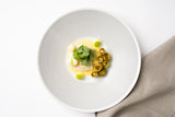 White Oval Platter with Steep Rim 12.6