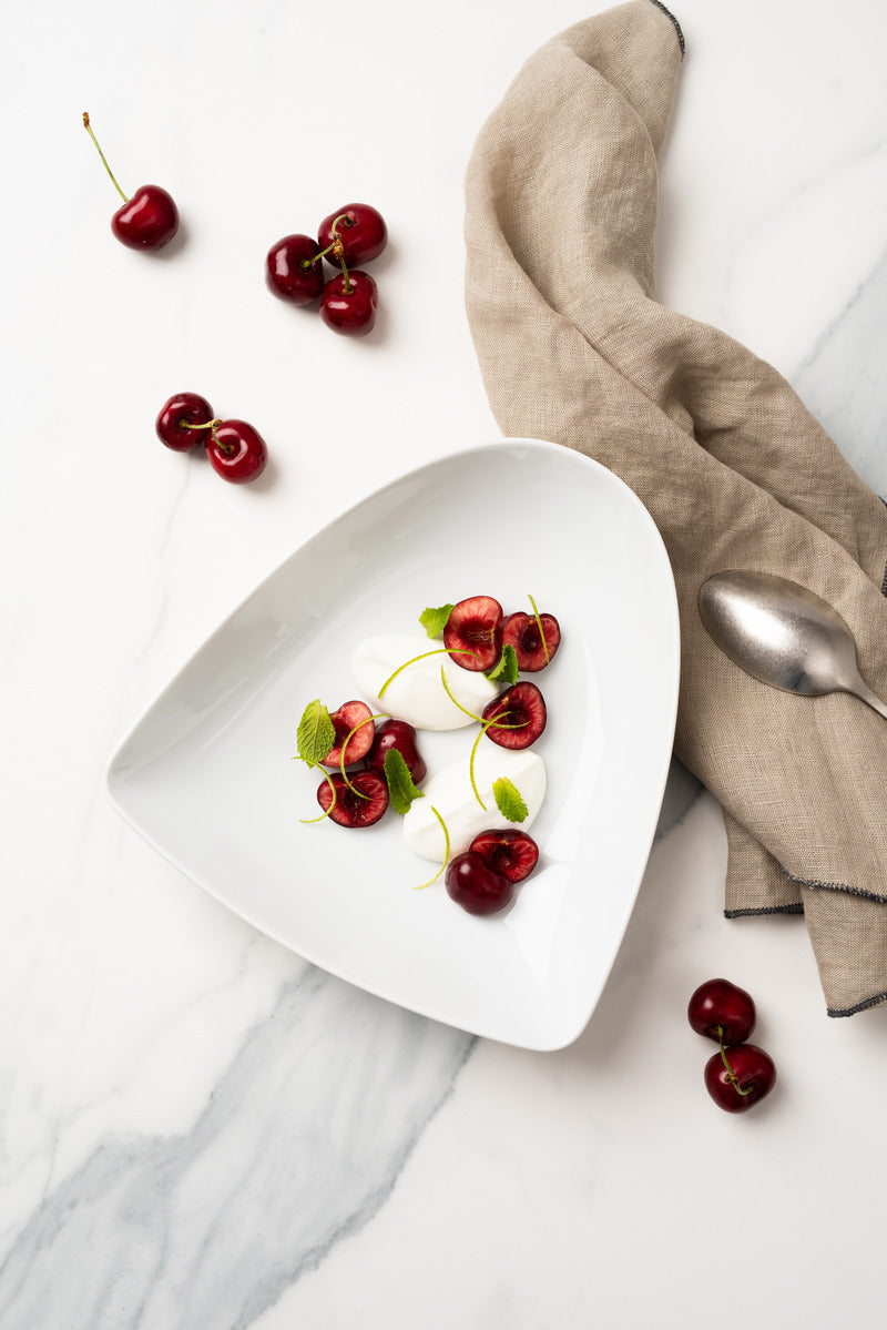 White Flat Plate with Rim 10.9