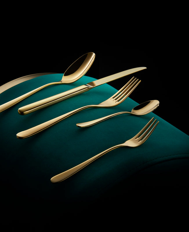 Dessert Fork 7.1" Carlton PVD Gold by Hepp