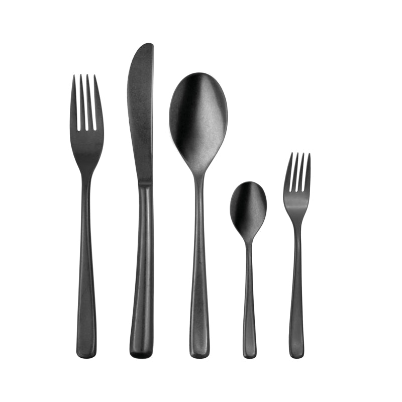 Dessert Fork 7.8" Medan PVD Gun Metal Stonewashed by Hepp