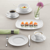 White Flat Plate with Wide Rim 8.3
