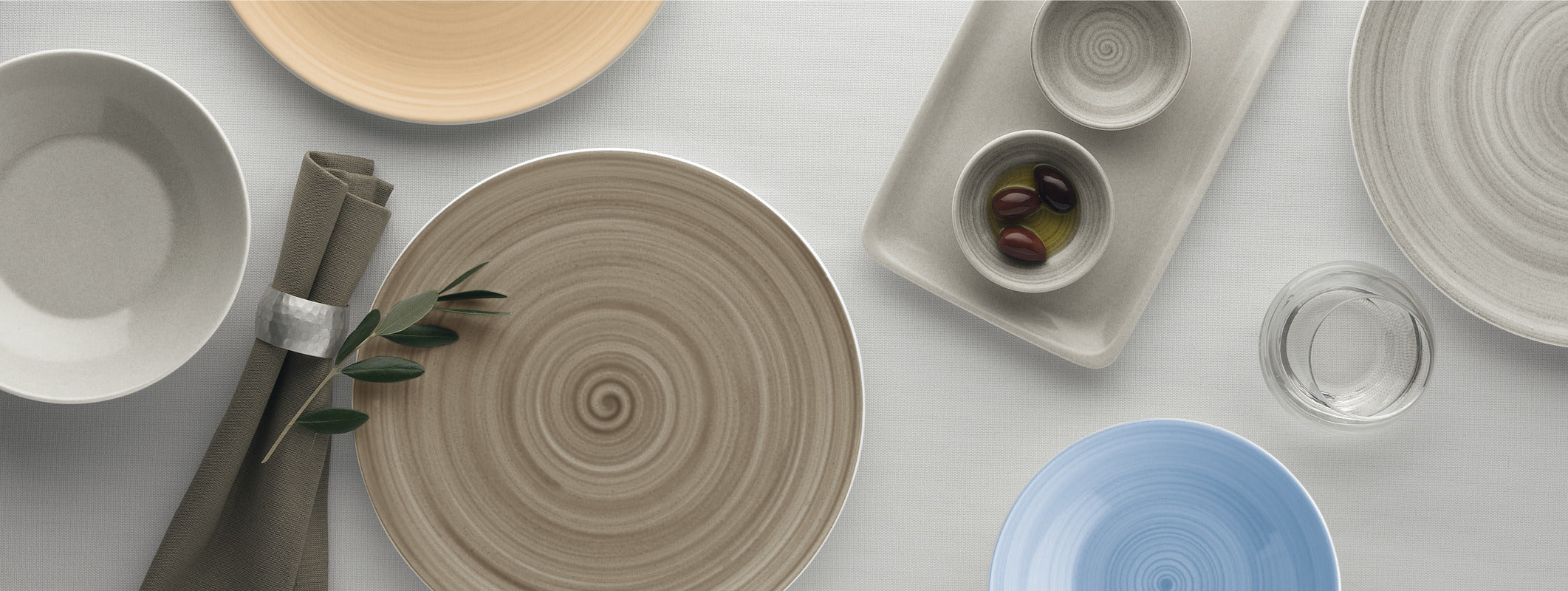 Ceramica Grey Rectangular Platter 11.8
