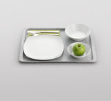 White Square Flat Coupe Etagère-Plate 9.7