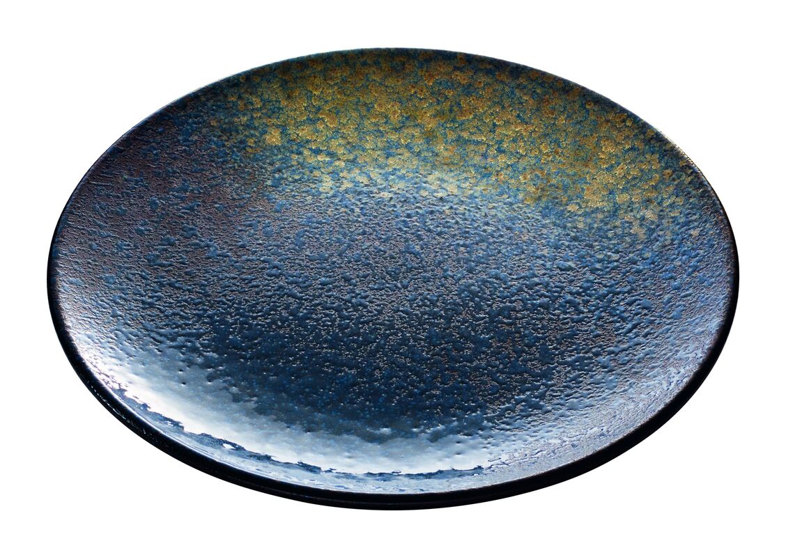 Flat Coupe Plate 9.1" dia. Sea by Playground