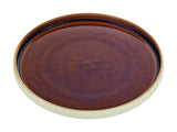 Brown Flat Round Plate 10.6