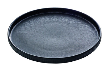 Black Flat Round Plate 10.6" dia. Nara by Playground