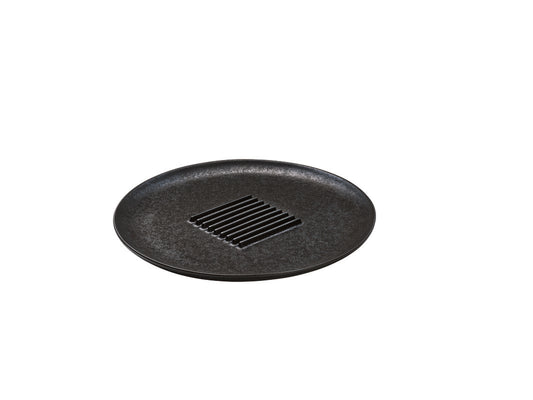 Black Plat Round Plate 11" dia. Coast & Country by Playground