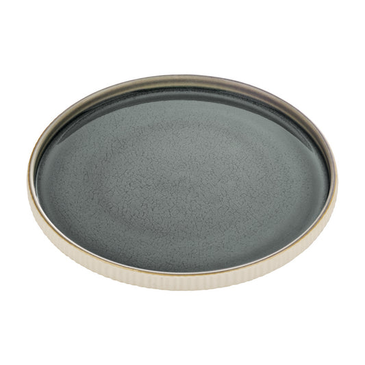 Grey Flat Plate 8.3" dia. Nara by Playground