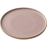 Rosé Flat Round Plate with Relief 8.3
