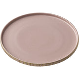 Rosé Flat Round Plate with Relief 10.6