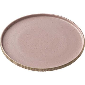 Rosé Flat Round Plate with Relief 10.6" dia. Nara by Playground