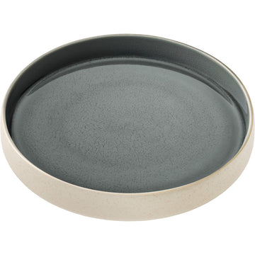 Grey Deep High Rim Plate 9.5" dia. 43.9 oz Nara by Playground