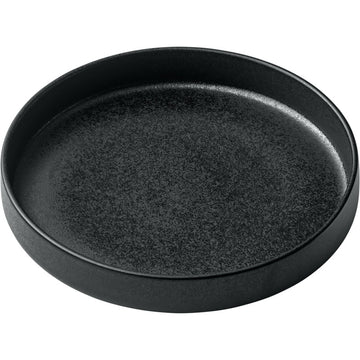 Black Deep High Rim Plate 9.5" dia. 43.9 oz Nara by Playground