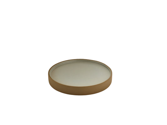 Beige/Grey Flat Plate/ Half Deep Plate 8.3" dia. 2In1 by Playground