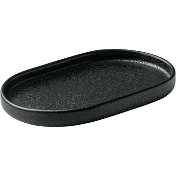 Black Oval Platter 7.1" x 4.3" Nara by Playground