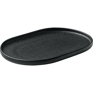 Black Oval Platter 11.8" x 7.9" Nara by Playground