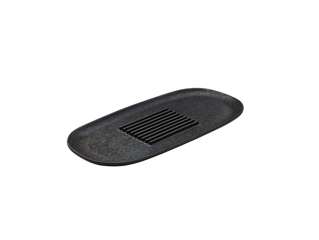 Black Oval Platter 14.1