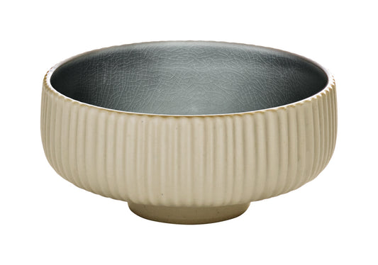 Grey Round Relief Bowl 4.7" dia. Nara by Playground