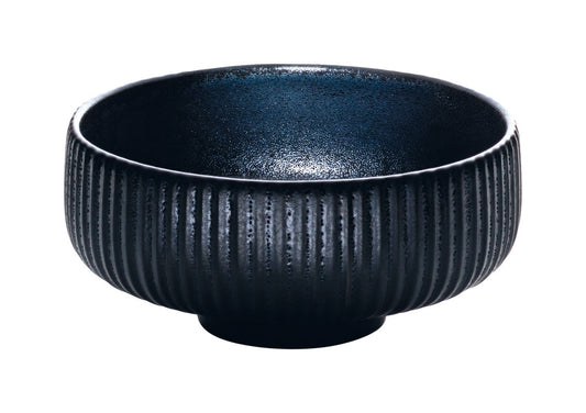 Black Round Relief Bowl 4.7" dia. Nara by Playground