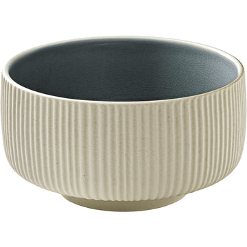 Grey Round Bowl with Relief 5.9" dia. 29.6 oz Nara by Playground