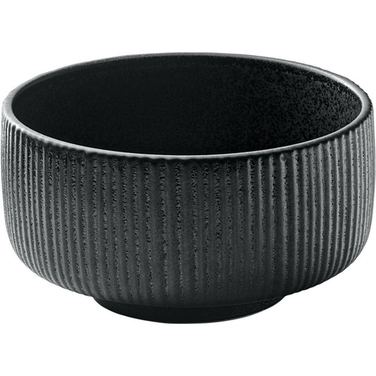 Black Round Bowl with Relief 5.9" dia. 29.6 oz Nara by Playground