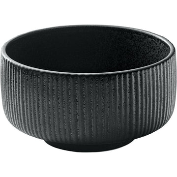 Black Round Bowl with Relief 5.9" dia. 29.6 oz Nara by Playground