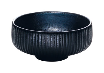 Black Round Relief Bowl 6.3" dia. Nara by Playground