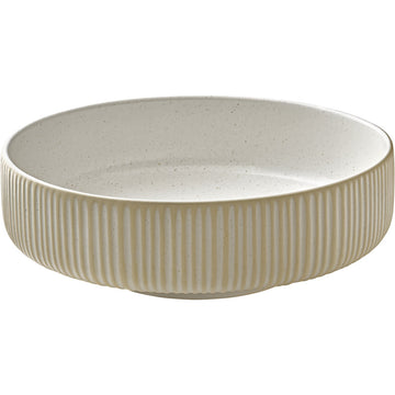 White Round Bowl with Relief 6.3" dia. 24.1 oz Nara by Playground