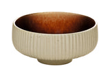 Brown Round Relief Bowl 8.3