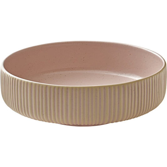 Rosé Round Bowl with Relief 8.3" dia. 49.5 oz Nara by Playground