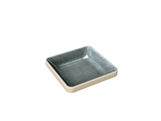 Grey Flat Suqare Bowl 3.5" x 3.5" Nara by Playground