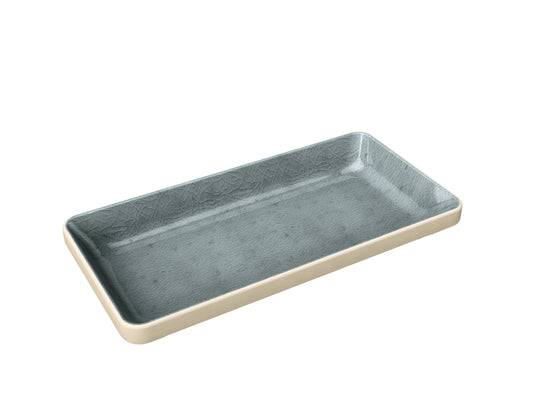 Grey Flat Rectangular Bowl 7.1" x 3.5" Nara by Playground