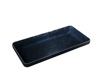 Black Flat Rectangular Bowl 7.1" x 3.5" Nara by Playground