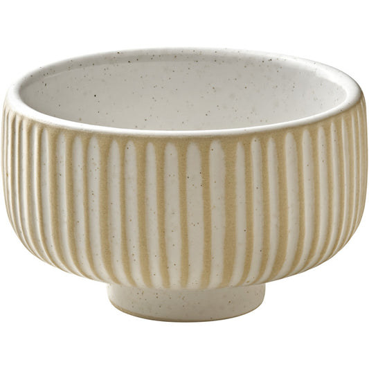 White Round Bowl with Relief 3.1" dia. 4.1 oz Nara by Playground
