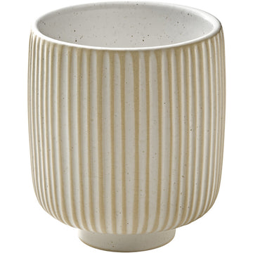 White Mug with Relief 2.8" dia. 3.4 oz Nara by Playground