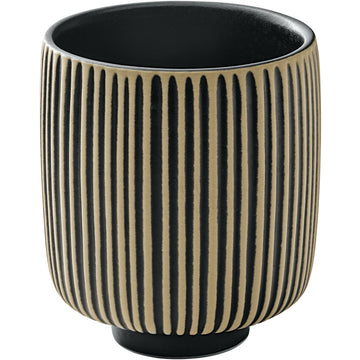 Black & White Mug with Relief 2.8" dia. 3.4 oz Nara by Playground