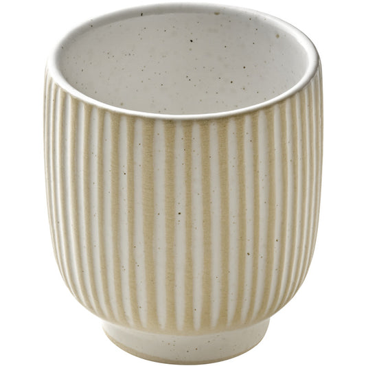White Cup with Relief 2.8" dia. 3.4 oz Nara by Playground